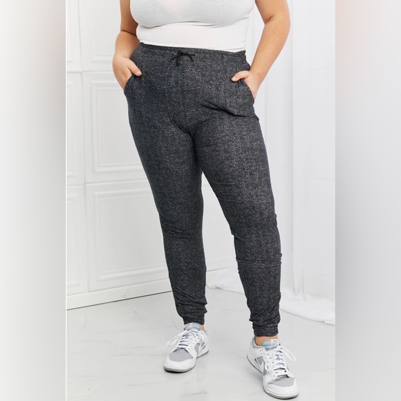 CHAMPION Elite Gray Black Stripe Jogger Sweatpants - Size L - Picture 14 of 14